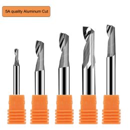 1PCS 5A 3D CNC Router Bit Gravure de gravure Coupe 3.175 / 4/6 Single Flûte Flûle Cutter End Extin Mill Millier Aluminium