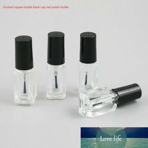 1 stks 5ml lege heldere glazen nagellak fles met deksel borstel verf lijm containers kunst flesjes vierkant