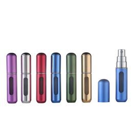 1 PCS 5 ml Mini botella de perfume recargable portátil con bomba de aroma de spray Botella de atomizador de contenedores cosméticos vacíos para herramienta de viaje