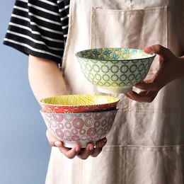 Vaisselle japonaise en céramique de 6 pouces, bol à riz pour Restaurant à domicile, bol à nouilles, bol à soupe Ramen 1 pièce