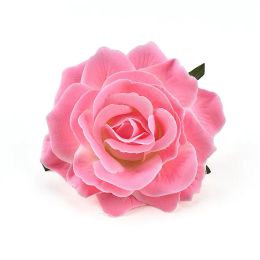 1pcs 9cm Fleurs de soie artificielle têtes pour décoration de mariage Blanc Rose DIY Box cadeau Scrapbooking Craft Craft Flo Jllarr ZZ