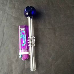 1 pièces/A-01Brûleur en verre coloré court Mini tuyaux à poignée pour fumer de haute qualité