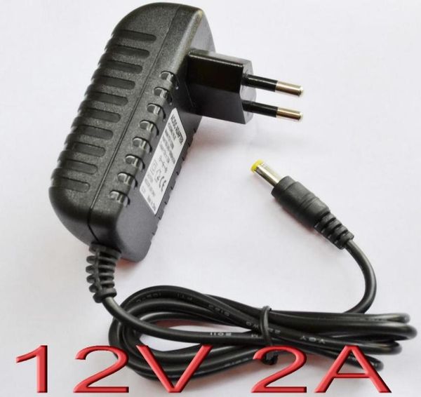 1 PCS AC 100V240V Adaptador Converter DC 12V 2A Cargador de fuente de alimentación 24W para LED CCTV 2000MA US EU UK Au Plug DC 55MM6429067