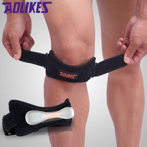 1 stks verstelbare jumpers knie pads patellar peesband knie ondersteuning brace siliconen riem fit lopen voor basketbal sport