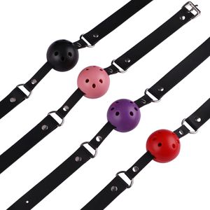 1 stks Volwassen Games Bal BDSM Bondage Restraints Open Mond Ademend Sexy Bal Harnas Strap Gag Sex Tools voor Stellen P0816