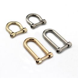 1PCS ALLIAGE AGUSSION CARABIRE D Bow Shackle Cuir Canvas CElonge FOB Fob Tire Keychain Crochet Vis Connecteur Connecteur