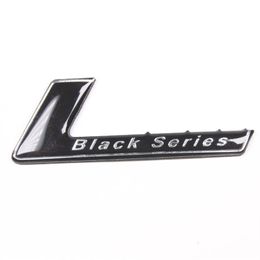 1 Uds. Emblema adhesivo de aluminio de la serie negra para W204 W203 W211 W207 W219 Auto car para AMG badge249C