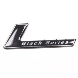 1 Uds. Emblema adhesivo de aluminio de la serie negra para W204 W203 W211 W207 W219 Auto car para AMG badge257T
