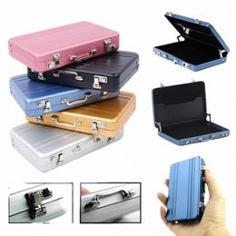 1 stks aluminium kaarthouder mannen metaal busin id creditcard case mini koffer bankkaart doos dames fi sieraden organisator e0pu#