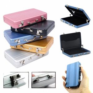 1pcs Aluminium Kaarthouder Mannen Metalen Busin ID Creditcard Case Mini Koffer Bankkaart Doos Vrouwen Fi sieraden Organizer b8pF #