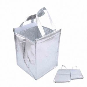 1pcs sacs de stockage de glace en papier d'aluminium isolé sac thermique de nourriture de plage boîtes extérieures durables sac isotherme pliable sac de pique-nique 910E #