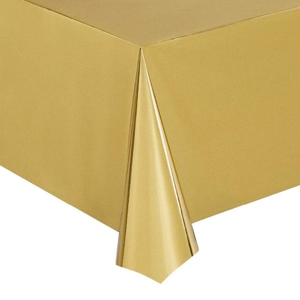 1 pièces nappe en papier d'aluminium jetable nappe doré argent Rose or pour mariage fête d'anniversaire décor à la maison vaisselle