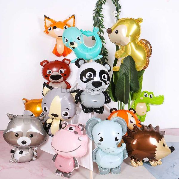 1 Pcs Animal Hélium Ballon Mignon Écureuil Renard Pingouin Feuille Ballon Bébé Douche Joyeux Anniversaire Décorations De Fête Enfants Ballon À Air HKD230808