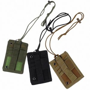 1PCS Army Fan Tactical ID Card Case Patch ID Card Holder Neck Lanyard en Credit Card Organizer L7PO#