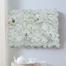 1 stks kunstmatige bloem muur bruiloft achtergrond decoratie gazon pijler weg lood bloem boog zijde rose hydrangea hortensia wit