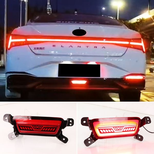 1pcs Auto arrière du pare-chocs arrière Feuille de freinage pour Hyundai Elantra 2021 2022 LED AVERTISSE