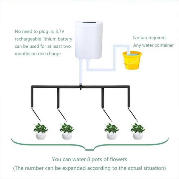 1 pcs Automatique Arrosage Machine Équipement De Jardin Usine Goutte À Goutte Irrigation Outil Intelligent Pompe À Eau D'arrosage Système Contrôleur 210622