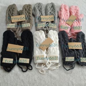 1 pièces automne hiver dames ficelle et polaire gants homme extérieur solide laine tricot femme mode cinq doigts gant s riz écran tactile tricot gants noël