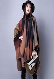 1 STKS herfst winter sjaal raster vrouw reizen sjaals wol spinning dames Nationale intensivering mantel 18 kleuren cape kerst part5613150