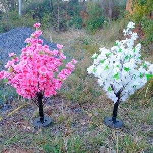 1 stks Mooie kunstmatige perzikbloem wensen boomsimulatie landschapsarchitectuur potten voor thuisbasistafel decoratie wit roze beschikbaar