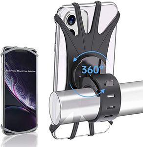 Soporte para teléfono para motocicleta y bicicleta, rotación desmontable de 360°, soporte para teléfonos para bicicletas y automóviles, para manillares dedicados al iPhone 12 11 Pro Xs Max, etc.