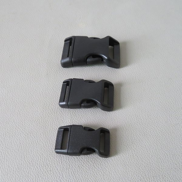 1pcs negro 15 mm 20 mm 25 mm hebilla de liberación de plástico para correas de cinturón de bolsas collar de mascota mochila paracord accesorios de bricolaje
