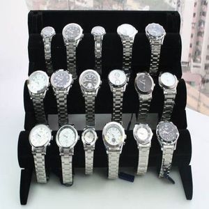 1PCS Black 3-Tier Velvet Watch Bracelet Bijoux Display Stand Rack287T