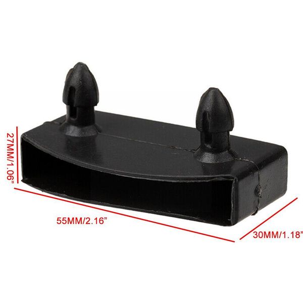 1pcs negro duradero de plástico cuadrado sofá soportes de goma de goma tapas de la cama central del centro del extremo g6a3