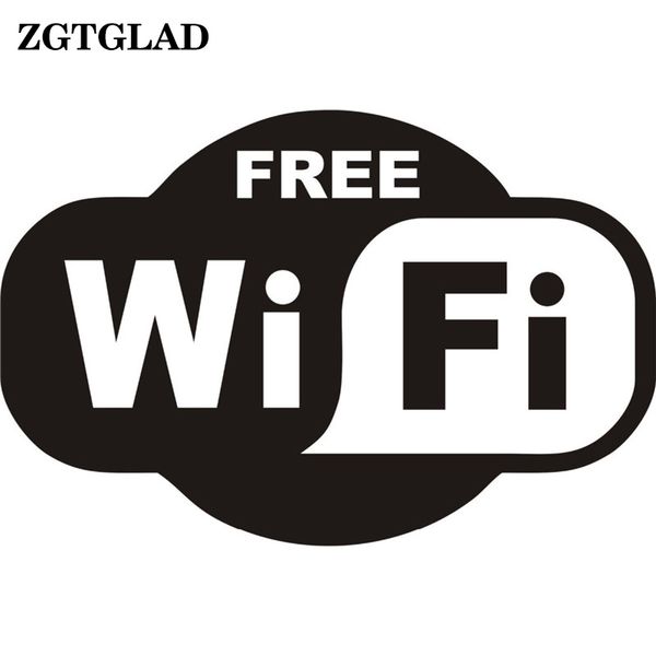 1 Uds., pegatina de vinilo negro con WiFi gratis, letrero para ventana, cafetería, restaurante, Bar, tienda de Internet, puerta de cristal, ventanas, calcomanías de pared, pegatina para coche