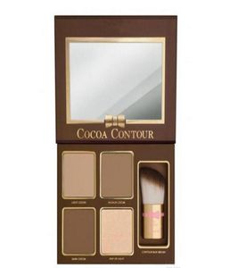 1 stks/merk CACAO Contour Markeerstiften Palet Naakt Kleur Cosmetica Gezicht Concealer Make-Up Chocolade Oogschaduw met Contour Buki Borstel 5939533