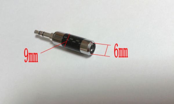 1 connecteur à souder prise jack stéréo mâle 3,5 mm en laiton.