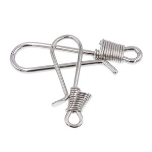 1pcs en laiton rétro-fil d'enroulement Keillette en argent courroie en argent u crochet crochet crochet fob Clip 2 tailles disponible