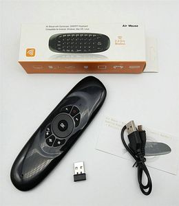 1 stks C120 Luchtmuis 24G Wireless Mini Keyboard Fly Air Mouse draadloos toetsenbord voor laptop en set top TV Box3317278