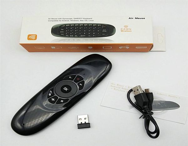 1PCS C120 Air Mouse 24G MINI sans fil Keyboard Fly Air Mouse Wireless Keyboard pour ordinateur portable et réglez le TV TV Box9388243