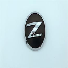 1 pcs Voiture Chrome Badge Emblème Z pour Fairlady 350Z 350ZX 300ZX Z33 Z32 3D Logo Black246m