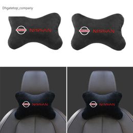 1 Uds. Funda para reposacabezas de coche, funda para asiento de coche, almohada para reposacabezas y cuello para Nissan Nismo x-trail Qashqai Tiida Teana Juke, accesorios