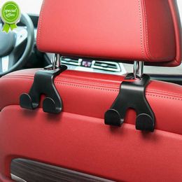 1 pièces siège arrière de voiture Double tête crochet de rangement Auto siège appui-tête cintre sac à main support pour téléphone organisateur crochet Clip décor voiture Gadget