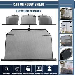 1 Uds. Parasoles de ventana laterales para coche, cortina de malla retráctil para ventana, protector solar para camión, protección solar para vehículos, protección contra el calor y el brillo UV
