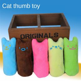 1 stks Catnip Toys Funny Interactive Pluche Tands slijpen katten speelgoedkitten kauwen speelgoedklauwen duim bijt katten mint huisdieren accessoires