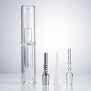 Healthy_Cigarette CSYC NC020 Pipes en verre de narguilé Bongs d'eau Big Pro Environ 20 cm de longueur Tube 14 mm 18 mm Quartz Céramique Nail Dab Rigs Pipe à fumer