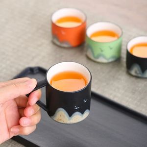 Tasse à thé Kung Fu en céramique de montagne de Style chinois, tasses à expresso en poterie créative, tasse à café en porcelaine de l'après-midi, 1 pièce, 240301