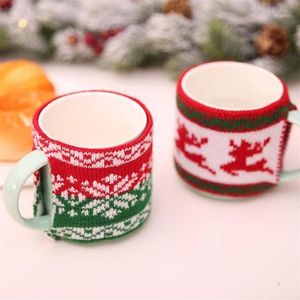 Ensemble De tasses à tricot De noël, 1 pièce, décoration De Table De noël, fournitures De nouvel an pour la famille 1212r