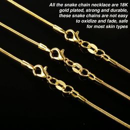 1 stks Klassieke 2 MM Kreeft Sluitingen Gouden Fijne Slang Ketting 16-30 Inch Voor Man Vrouwen 14 K Goud Gevulde Hanger Ketting Trui Keten Fabrieksprijs