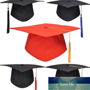 1 Pcs Tissu Adulte Bachelor Graduation Caps Avec Glands Pour La Cérémonie De Remise Des Diplômes Fournitures De Fête 25 * 25 cm Usine prix conception experte Qualité Dernier Style Original