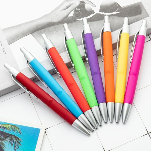 1 Uds. Bolígrafo publicitario colorido, regalo de negocios para conferencias, bolígrafos al por mayor para escribir, material escolar y de oficina