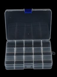 1pcs Conclusion de la pêche à la pêche Boîtes de plaqueur Plastique Boîte de piste de pêche en plastique avec 15 compartiments entièrement 7017046