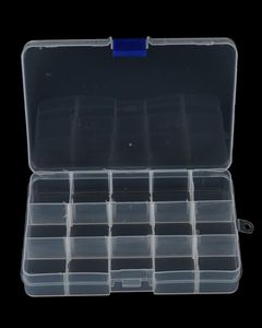 1 Stuks Handige Vissen Lokken Tool Case Tackle Boxs Plastic Clear Vissen Track Box Met 15 Compartimenten Whole8723345