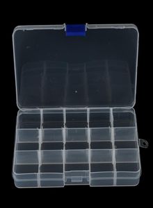 1PCS PROCHIAND PISKING LURY TOL BOX TACKS Boîtes de pêche en plastique Plastique Boîte de piste de pêche avec 15 compartiments entièrement 2641358