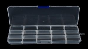 1 Stuks Handige Vissen Lokken Tool Case Tackle Boxs Plastic Clear Fishing Track Box Met 15 Compartimenten Whole7801280