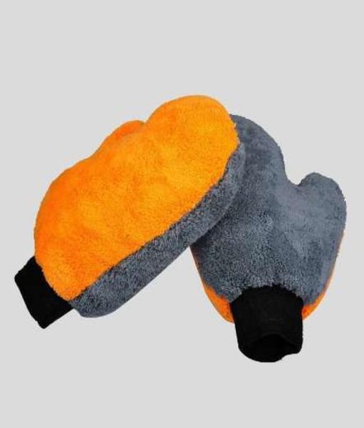 1 Uds. Guantes para lavado de coches de terciopelo polar Coral, manopla para el cuidado de la limpieza del coche, forrada con muebles impermeables, limpiador de polvo de vidrio, lavadora 8936228683314